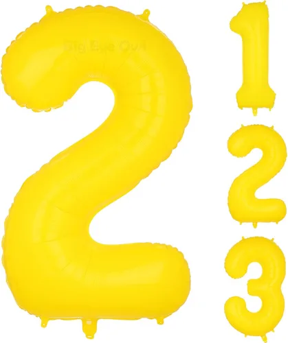 Vista 13 de Globos grandes de papel de aluminio amarillo número 0 de 40 pulgadas, helio grande Mylar Zero globo para decoración de fiesta de cumpleaños