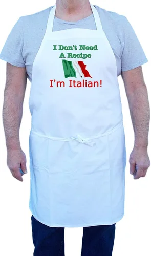 Vista 3 de I Don't Need A Recipe - Delantal italiano Delantal lindo chef