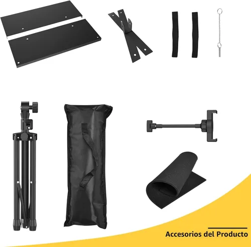 Vista 9 de Facilife Trípode para proyector, trípode para laptop, altura ajustable, de 22 a 47 pulgadas, soporte de trípode para proyector, trípode