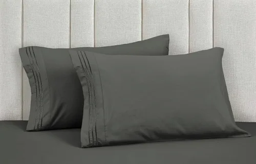 Vista 28 de Mocassi Juego de sábanas de lujo de 4 piezas, calidad prémium de hotel de 1800 hilos, ajuste fácil, sábanas y fundas de almohada resistentes a