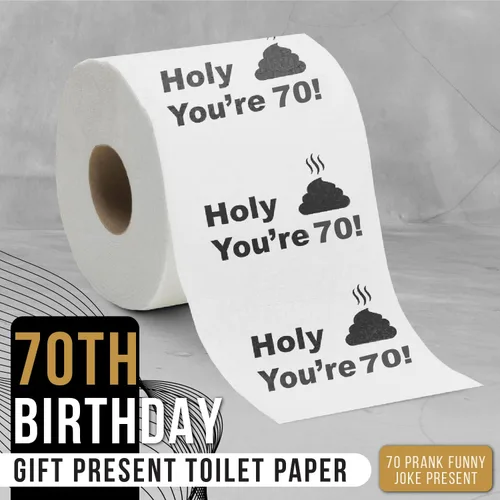 Vista 2 de Papel higiénico para decoración de cumpleaños, para hombres y mujeres, diseño divertido, gran regalo de broma hilarante, ecológico, ultrasuave