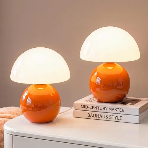 Vista 20 de Dawnwake Juego de 2 lámparas de mesa de hongos para dormitorio, sala