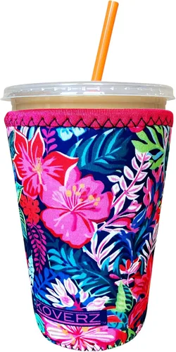 Vista 36 de Funda Koverz para café helado, funda aislante de neopreno para taza, se ajusta a una taza de café de 32 Oz., lavable y reutilizable, accesorios