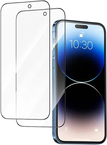 Vista 8 de PERFECTSIGHT Protector de pantalla antiluz azul diseñado para iPhone 14 Pro 2022 de 6.1 pulgadas, paquete de 2 vidrios templados con bloqueo de luz