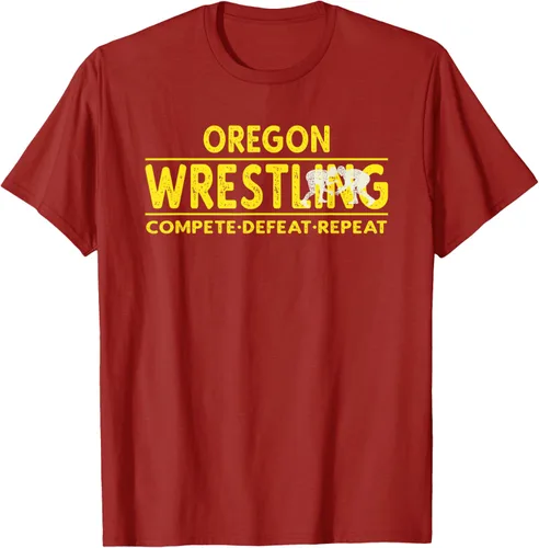 Vista 70 de Oregon Wrestling - Camiseta para competir, derrota, repetir