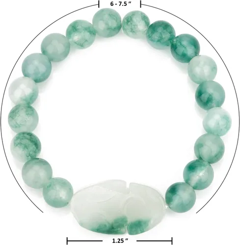 Vista 7 de ZenBless Fengshui Porsperity Jade Set Lucky Charm Feng Shui Pulsera de obsidiana negra para hombres y mujeres con chapado en oro Pi Xiu Pi Yao atrae