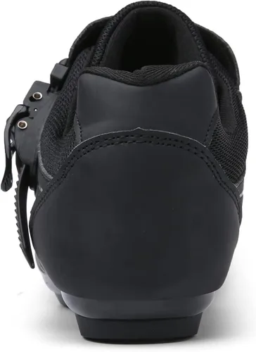 Vista 9 de Zapatos de ciclismo para hombre y mujer, compatibles con pedales de bicicleta de interior Peloton, zapatos de bicicleta de carretera preinstalados