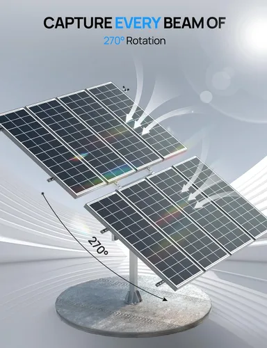 Vista 3 de ECO-WORTHY Sistema de seguimiento de doble eje de panel solar (versión ampliada que aumenta un 40% de potencia) con controlador de rastreador
