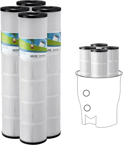 Vista 23 de VEVOR Depósito de filtro de piscina Pro 2026 y elemento para piscinas sobre el suelo y enterradas, sistema limpiador grande de 520-525 pies