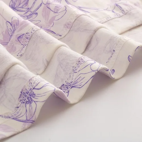 Vista 5 de Keyocean - Camisón de algodón para mujer, suave, cómodo, ligero, manga corta, vestido de casa, ropa de dormir, ropa de sala para verano.
