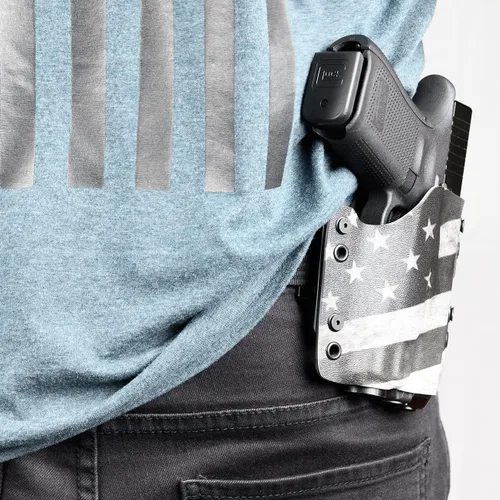 Vista 4 de R&R Holsters: Funda de pistola color negro OWB Kydex., derecha mano