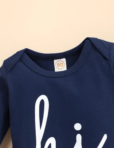 Vista 2 de Mameluco de bebé recién nacido con estampado de alfabeto, traje de una pieza