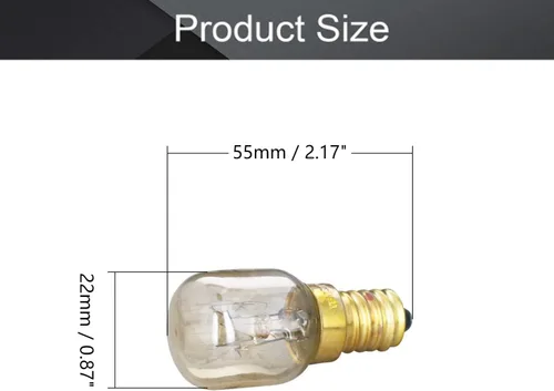 Vista 2 de Othmro 1 bombilla de microondas 220-240 V 220 bombilla de microondas E14, 2700 K cálido horno bombilla reemplazo electrodoméstico, incandescente