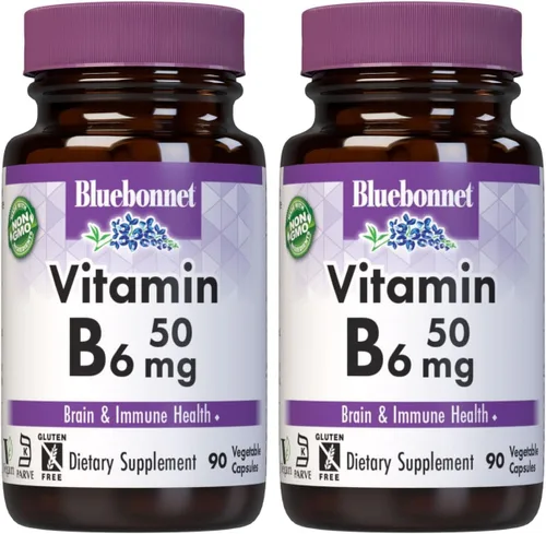 Vista 7 de Bluebonnet Nutrition Vitamina B6 50mg Vitaminas energéticas para mujeres y hombres – Suplemento de apoyo para la salud del sistema nervioso