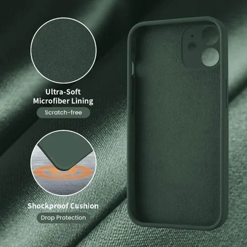 Vista 5 de Cordking Funda diseñada para iPhone 11, silicona [borde recto] y [protección de cámara] Funda mejorada para teléfono con forro de microfibra suave