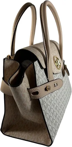 Vista 3 de Michael Kors Carmen - Bolsa mediana con solapa y bloque de color - Buff Multi Multicolor Buff Multi M