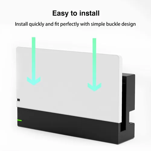 Vista 2 de TIKOdirect Custom Faceplate Cover for Nintendo Switch Charging Dock, Hard PC Slim Shell Anti-Scratch No Screwdriver Installation for Switch Dock