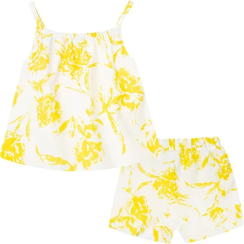 Vista 45 de LittleSpring Conjunto de verano para niñas con camiseta sin mangas y pantalones cortos florales