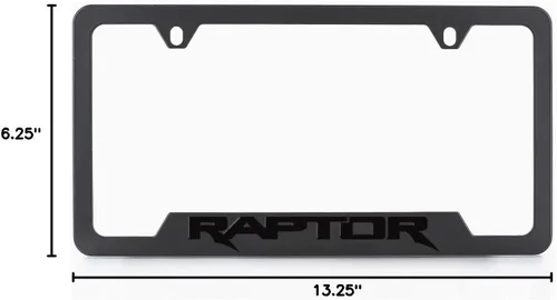 Vista 5 de Marco de Placa de Licencia de Metal Negro Ford Raptor