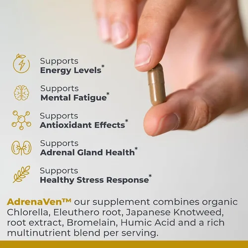 Vista 4 de Premier Research Labs AdrenaVen - Suplemento de salud suprarrenal, apoya la salud de las glándulas suprarrenales, la respuesta al estrés