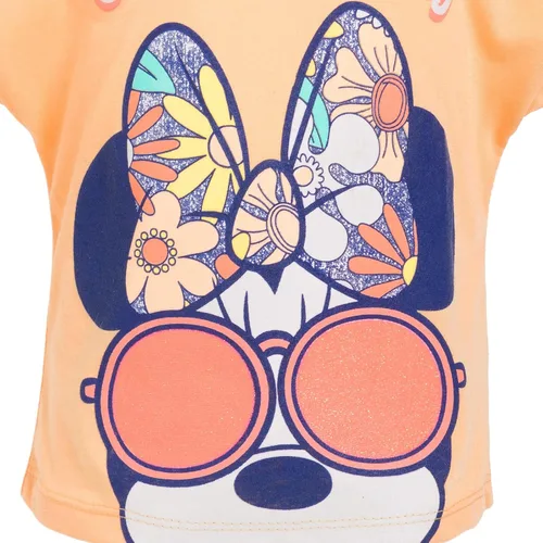 Vista 6 de Disney Minnie Mouse Lilo & Stitch Princess Winnie the Pooh - Conjunto de camiseta y pantalones cortos de rizo francés para bebé a niño grande