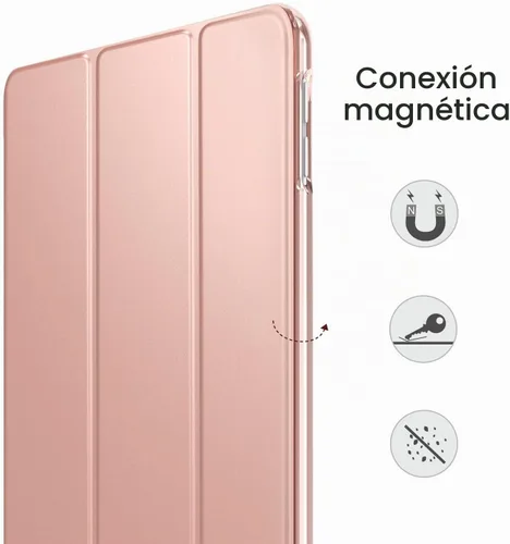 Vista 9 de Funda MoKo ultra fina con soporte inteligente para iPad Pro 10.5 2017 - Tablet matriz, 1-Oro Rosa Funda de soporte delgada y ligera con protector