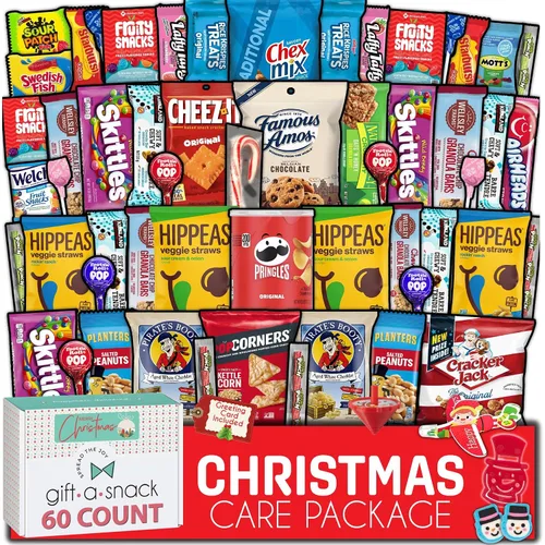 Vista 33 de Gift A Snack - Caja de aperitivos paquete variado de dulces + tarjeta