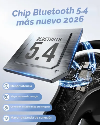 Vista 3 de Ngsod Auriculares Bluetooth V5.4, USB Dongle auricular inalámbrico con micrófono para el trabajo