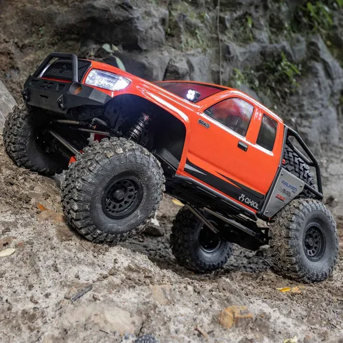 Vista 3 de Axial RC Crawler 1/6 SCX6 Trail Honcho 4WD RTR (transmisor y receptor incluidos, batería y cargador no incluidos), rojo, AXI05001T1, camiones