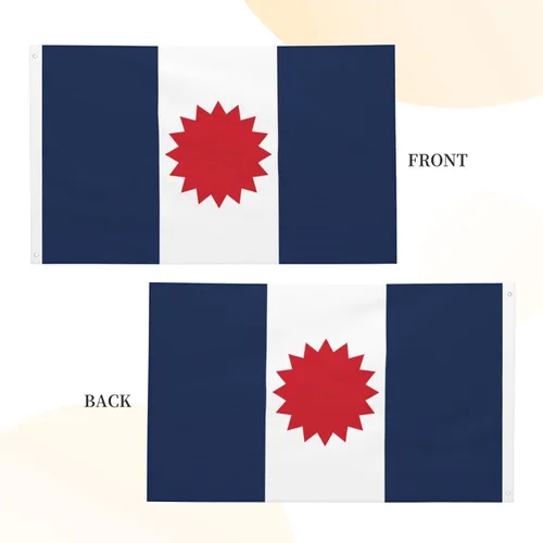 Vista 5 de Bandera de doble cara de la presa Tai People Banderas de 3 x 5 pies, bandera de decoración al aire libre, bandera ligera para fiestas en el hogar