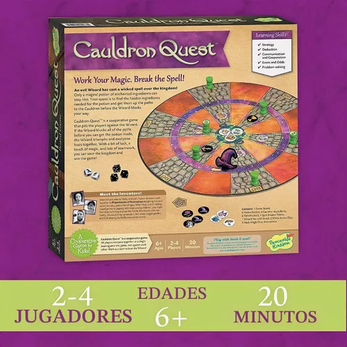 Vista 7 de Peaceable Kingdom Busqueda del caldero galardonado Juego de Pociones y hechizos Cooperativa Para Niños