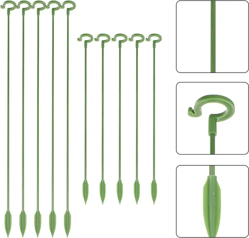 Vista 5 de Yardwe 20pcs Jardín Varillas Palos Mariposas Amaryllis Tomates Orquídea Anti-Alojamiento Alto Para/Soporte Flores Anti- Alojamiento Soporte Estacas