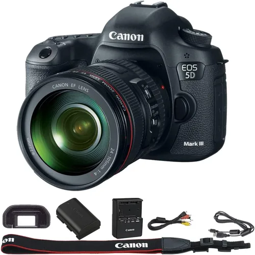 Vista 7 de Canon EOS 5D Mark III 22.3 MP Cámara réflex digital CMOS de marco completo con kit EF 24-70mm f/4 L IS
