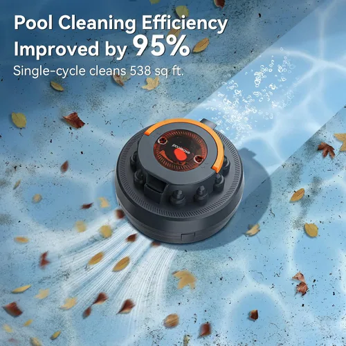 Vista 2 de Robot limpiador de piscina inalámbrico X2, aspiradora robótica para piscina sobre el suelo, motor dual de 45 W, estacionamiento automático, mejorado