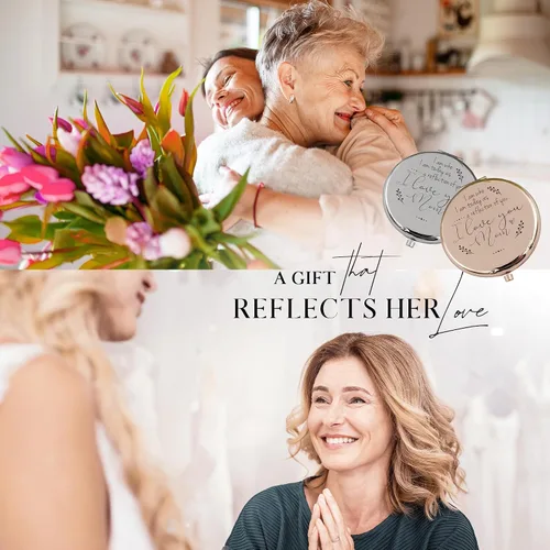 Vista 9 de Regalos para madre de la novia de parte de su hija, espejo compacto, regalos para madre del novio de parte del hijo, regalos sentimentales