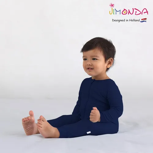 Vista 5 de Jimonda Pijama sin pies de bambú,Mameluco unisex de una pieza para bebé,Cierre de cremallera de 2 vías