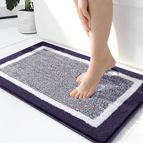 Vista 60 de OLANLY Alfombras de baño 24x16, tapetes de baño extra suaves y absorbentes de microfibra, antideslizantes, lavables a máquina, secan rápido