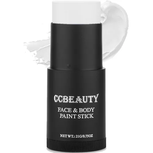 Vista 20 de CCbeauty Barra de pintura facial negra, kit de pintura facial, base de maquillaje SFX de cobertura completa, pintura corporal profesional no tóxica