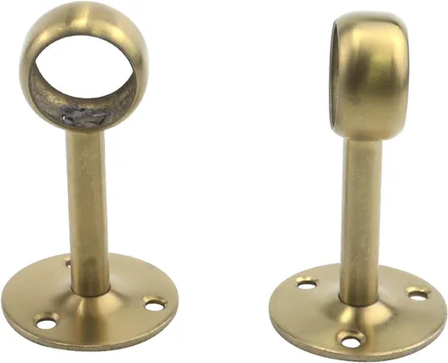 Vista 5 de Coshar Soporte de barra de cortina de ducha de acero inoxidable resistente de 1 pulgada (0.984 in) de diámetro. Soporte montado en techo y pared