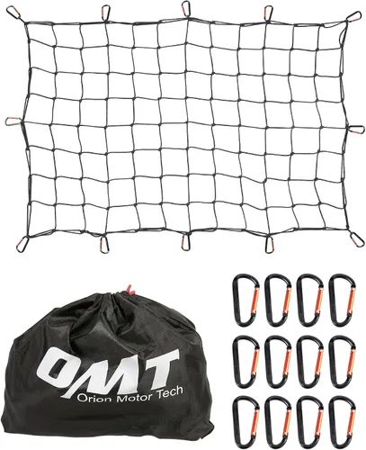 Vista 9 de Orion Motor Tech - Red de carga pequeña de 2 x 3 pies con malla pequeña de 2 x 2 pulgadas, red de carga de tamaño máximo de 4 x 6 pies