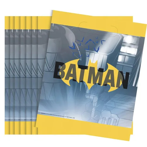Vista 3 de Batman - Platos redondos de 9 pulgadas (paquete de 8), platos de papel multicolor para cumpleaños y fiestas de niños