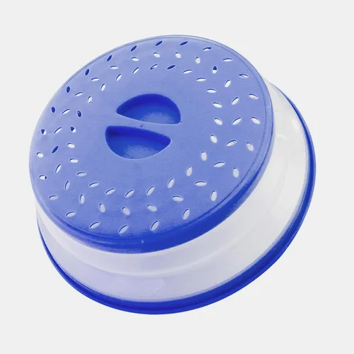 Vista 21 de Cubierta plegable para salpicaduras de microondas de 10.5 pulgadas, apta para lavavajillas, cubierta de placa de microondas con ventilación de azul