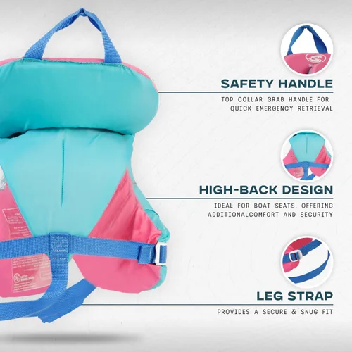 Vista 3 de Stohlquist Infant Life Jacket, US Coast Guard Approved, Type II Life Vest (20-30 lbs) for Babies and Toddlers, Support Collar with Grab Handle, PFD