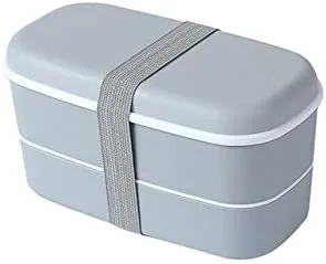 Vista 8 de kkhouse Paquete de 2 loncheras de 2 capas para microondas con compartimentos a prueba de fugas, contenedor de alimentos aislado con palillos