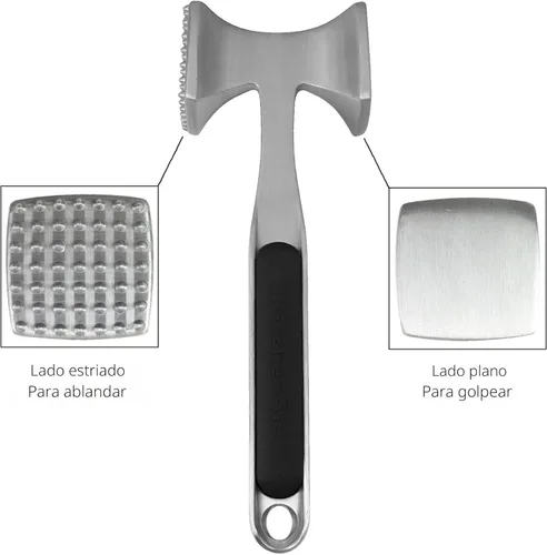 Vista 3 de KitchenAid Ablandador de carne gourmet de múltiples caras para golpear carnes, nueces, mariscos, etc., agujero para colgar para un fácil