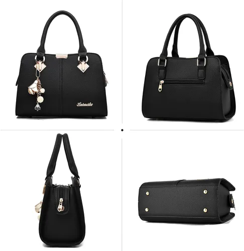 Vista 5 de FANDARE Bolso elegante para mujer, bolso de hombro, bolso cruzado de viaje, bolso de mensajero para compradores, impermeable, de piel sintética