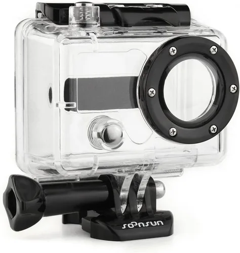 Vista 2 de SOONSUN Carcasa impermeable de repuesto para GoPro HD Hero y HD Hero 2 Cámara Subacuática Funda protectora de buceo
