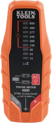 Vista 8 de Klein Tools ET60 - Voltímetro, Prueba CA / CC y Baja Tensión, Sin Necesidad