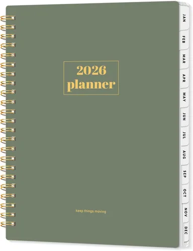Vista 22 de SUNEE Agenda 2026, agenda semanal y mensual, enero de 2026 a diciembre de 2026, agenda diaria con pestañas, páginas de notas, encuadernación en Negro