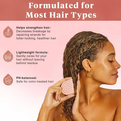 Vista 3 de Barra de Jabón Líquido Kitsch con Aceite de Ricino Acondicionador - Cuidado Hidratante y Humectante del Cabello - Acondicionador Orgánico de Aceite